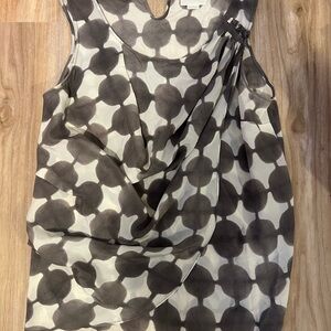 Maeve by Anthropologie Women’s Gray and White Geometric Top